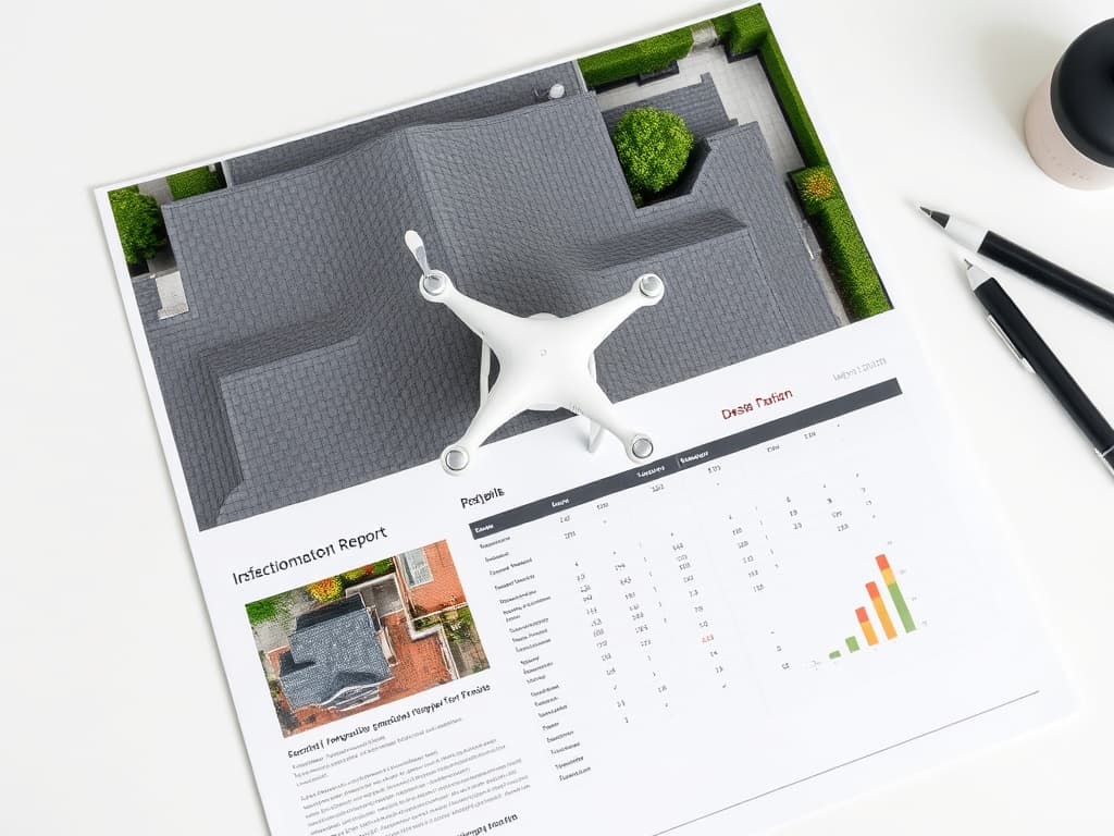 Sample page from a completed drone inspection report